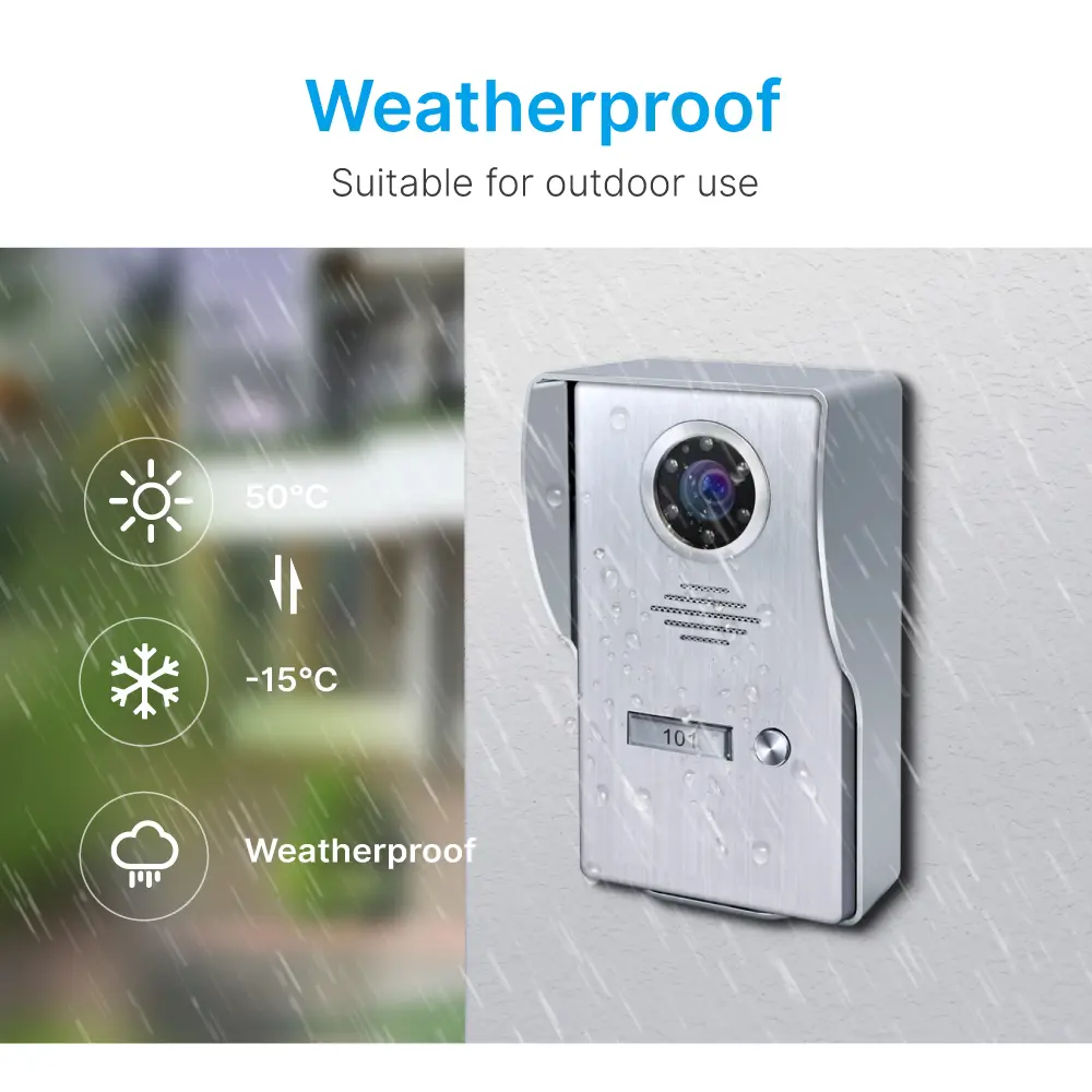 7英寸 TUYA WiFi 智能可视门铃——轻松4-wire连接，实现室内与室外设备互通。随时随地查看、聆听并与访客对话。1080P AHD 门铃——内置高清广角摄像头，适用于多种环境及户外场景；配备夜视功能_05