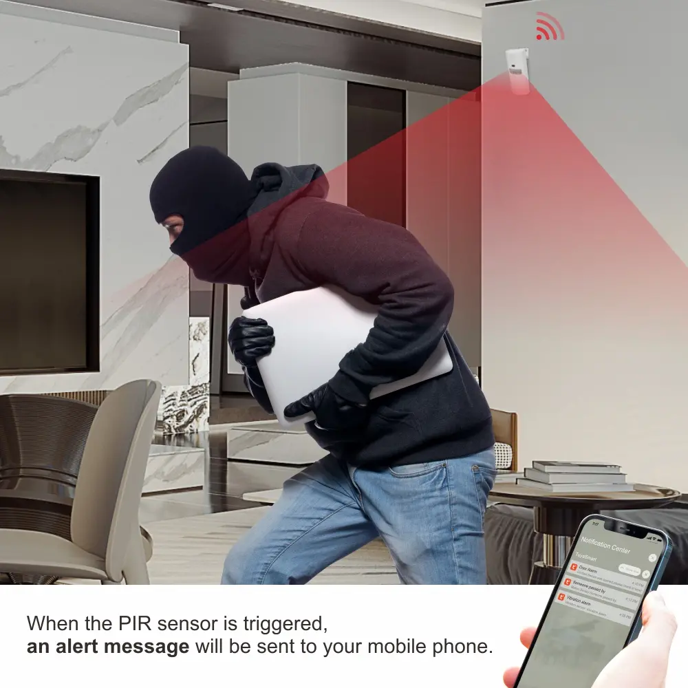 智能家居运动传感器，RL-WP01，图雅智能，2.4GHz WiFi，无需集线器，自动化，推送通知2