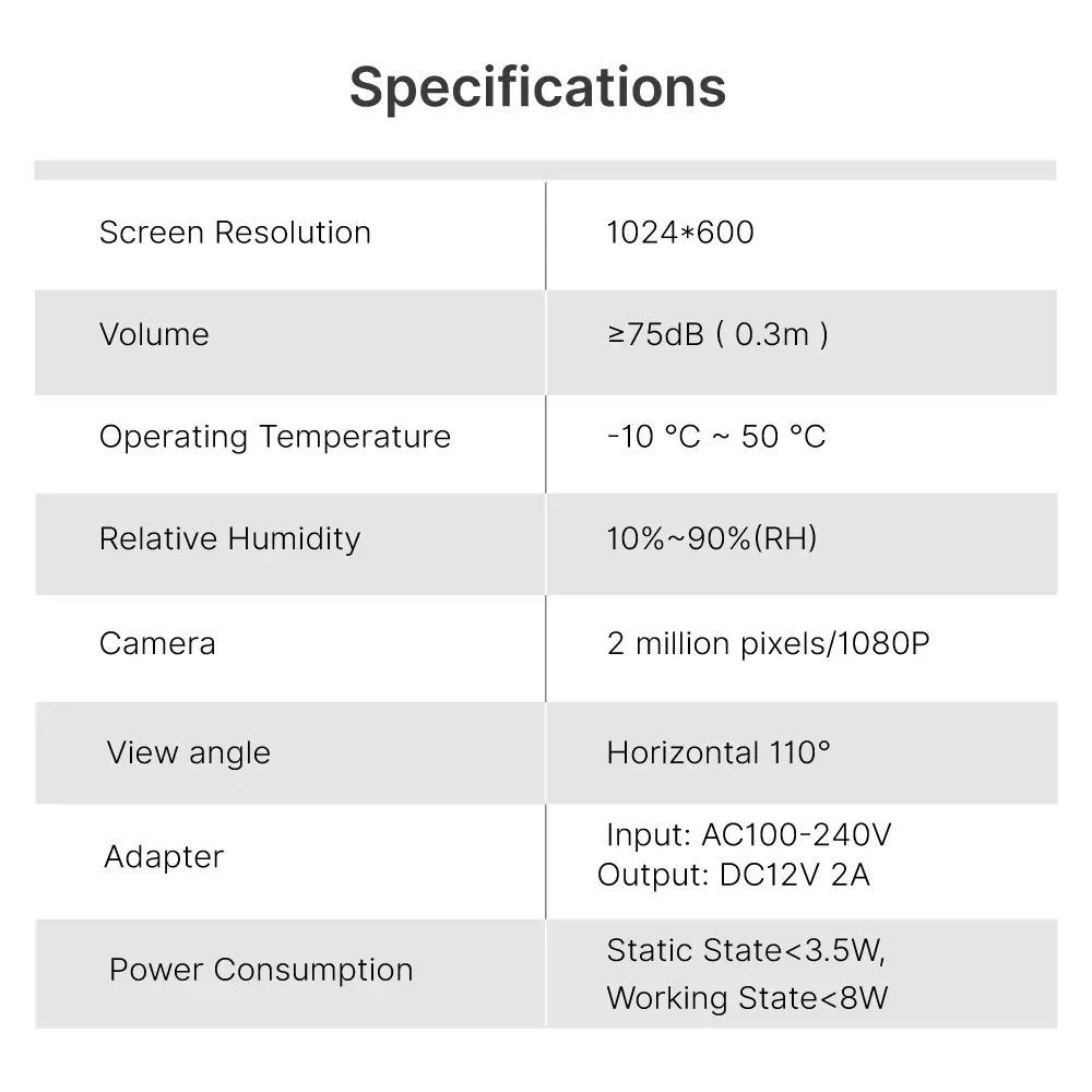 7英寸WIFI AHD可视门铃 #RL-B17U-TY-，支持Tuya智能APP远程监控、对讲和开锁。- 200万像素AHD摄像头。- 可选16种铃声。- 支持电锁和门禁连接。_14