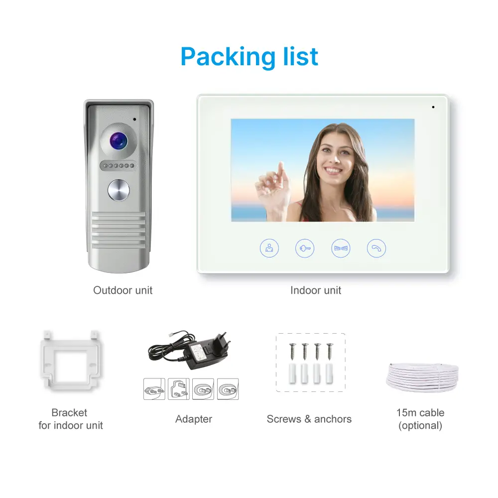 可视门铃，RL-B17F-TY, 4 芯线，Tuya WiFi，7英寸 FHD 屏幕，1024*600，108万像素高清摄像头，免提通话，远程开锁_11